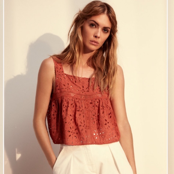 Aritzia Wilfred Leonore Blouse Moroccan Spice - Picture 2 of 6